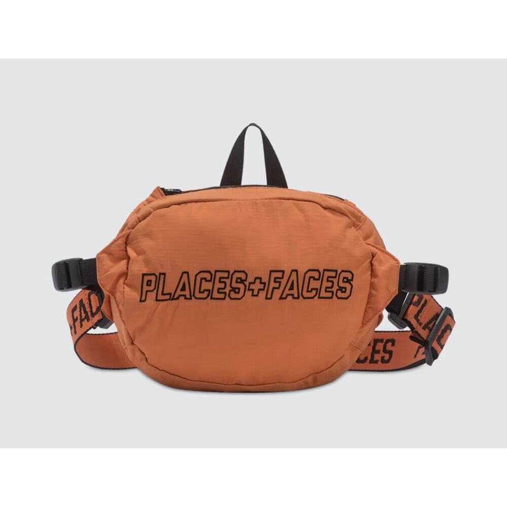 Places + Faces Orange Nylon Waist Bag Embroidered Official- 100% Authentic